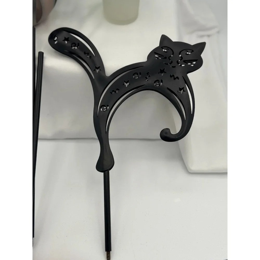 Partylite P7575 Pumpkin Spike Candle Holder - NEW Open Box - Metal Pumpkin